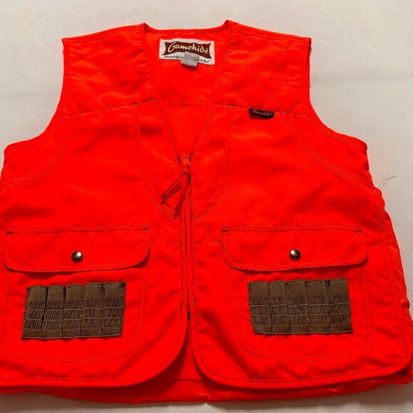 Gamehide Vest Mens Blaze Orange Hunting Outdoors Shooting Pheasant Pockets XL - Picture 1 of 4
